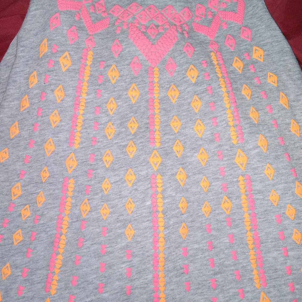 Arizona Jean Company Neon Pink Orange Boho Graphic Tank Top With Braiden Strap